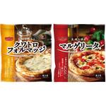 [冷凍]パーティーにおすすめ! 生地を味わう マルゲリータ・クワトロフォルマッジ 2種×1個 LeonDoro