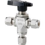 ボールバルブ_4.9MPa_ニューV-Series SCS14 3方 食い込み(ミリ) フジキン