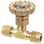 ニードルバルブ_2MPa_パワフルシリーズ 黄銅製 食い込み(ミリ) フジキン