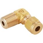 2圧縮リング継手_パワフルロック(インチ)エルボハーフユニオン 黄銅製 フジキン