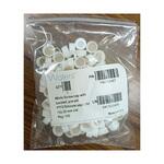 White Screw cap eith bonded，pre-slit PTFE/Silicone septa for 12x32mm Vial 1パック 100個入 WATERS