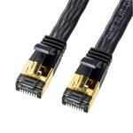 EA764BB-464 フラットLANケーブル(CAT8/ブラック) EA764BBシリーズ エスコ