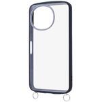 AQUOS sense10/sense9 / Puffull 耐衝撃 バンパー ストラップ金具付き ハイブリッドケース / ブラック_グレー レイ・アウト