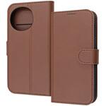 AQUOS sense10/sense9 / 耐衝撃 マグネットベルト シンプル 手帳型レザーケース / ブラウン レイ・アウト