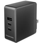 PD100W コンセントチャージャーC×2+A ブラック 多摩電子