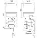 センサー付LED回転灯Φ120 ニコトーチ・120 AC100V 人感センサー仕様 VL12R-100シリーズ 日恵製作所
