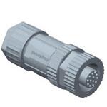 M12A-03BFFA-SL8001 丸型コネクタ 3極 M12 ケーブルマウント AMPHENOL