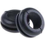 633-02150 HV1215-PVC-FR-BK 配線グロメット ケーブルグロメット 最大ケーブル径：6mm 1袋 100個入 ヘラマンタイトン(旧:タイトン)