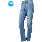 大きいサイズ 夏用 バイク プロテクター付 ストレッチ ナロークロッチ デニム ライトブルー RIDEZ(ライズ)