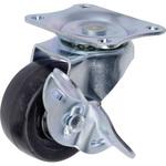 - キャスター 自在車 ゴム プレート式 ストッパー付 モノタロウ 70151892