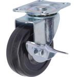 - キャスター 自在車 ゴム プレート式 ストッパー付 モノタロウ 70151917