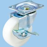 - キャスター 自在車 ナイロン プレート式 ストッパー付 モノタロウ 70163153