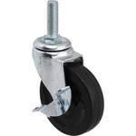 - キャスター 自在車 ゴム ねじ式 ストッパー付 モノタロウ 70163354