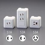 EA940CJ-53A 125V/15A[角形]コンセント[1口][抜止め・接地付] エスコ