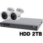 WTW-DEAP708E2-2TB+WTW-EHR199Y 2台 400万画素 EX-SDI 防犯カメラ カメラ2台+専用録画機セット HDD2TB WTW-DEAP708E/WTW-EHR199Y 塚本無線