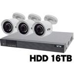 WTW-DEAP708E2-16TB+WTW-EHR199Y 3台 400万画素 EX-SDI 防犯カメラ カメラ3台+専用録画機セット HDD16TB WTW-DEAP708E/WTW-EHR199Y 塚本無線