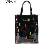ネコ柄エナメル手提げバッグ PLAIN WIND