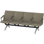 LSL-244D-45K3 ウェイティングSL 4連 全肘肘付<配送時組立サービス付> イトーキ