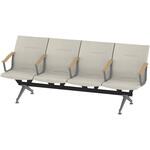 LSL-344D-95H9 ウェイティングSL 4連 全肘肘付<配送時組立サービス付> イトーキ