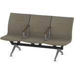 LSL-223D-45K3 ウェイティングSL 3連 中間肘付<配送時組立サービス付> イトーキ