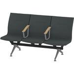 LSL-263D1-95T3 ウェイティングSL 3連 中間肘付<配送時組立サービス付> イトーキ