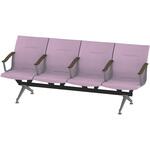 LSL-284D1-45R5 ウェイティングSL 4連 全肘肘付<配送時組立サービス付> イトーキ