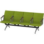 LSL-284D1-45Q6 ウェイティングSL 4連 全肘肘付<配送時組立サービス付> イトーキ