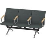 LSL-283D1-95T3 ウェイティングSL 3連 全肘肘付<配送時組立サービス付> イトーキ