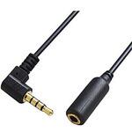 L型3.5mm4極 ステレオミニ延長ケーブル 0.6m FCA-L428-EN06 フジパーツ