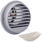 外壁用ステンレス製換気口 ベントキャップ(結露水・ドレン受け) ドレンキャッチャー ドレンコップ内蔵 防火ダンパー付(厚型) 西邦工業