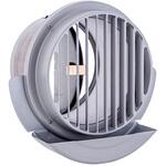 外壁用ステンレス製換気口 ベントキャップ(結露水・ドレン受け) 縦ガラリ ドレンキャッチャー 防火ダンパー付(厚型) 西邦工業