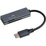 CRW-CSD89GY 【STIXシリーズ】USB2.0 Type-CアルミSD/microSDカードリーダー・ライター/グレー ナカバヤシ