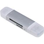 USB3．2C&Aアルミカードリーダーライター/シルバー ナカバヤシ