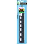 安全機能満載スイッチ付OAタップ/6個口/1m/ブラック ナカバヤシ