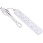 安全機能満載スイッチ付OAタップ/6個口/2m/ホワイト ナカバヤシ