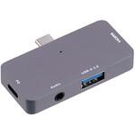 Type-Cドッキングステーション(3.5mm 4極付き)/グレー ナカバヤシ