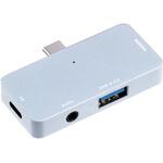 Type-Cドッキングステーション(3.5mm 4極付き)/シルバー ナカバヤシ