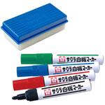 白板マーカー中字用4色・イレーザーSセット サクラクレパス