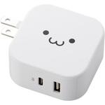 スマホ充電器 AC充電器 USB×1ポート タイプC×1ポート 20W 高速 USBコンセント iPhone エレコム