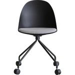 yuuエッグデスクチェア関家具 エッグ デスクチェア 肘なし 本体ファブリック ダークグレー