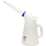 EA991BC-75 プラスチックオイルジョッキ(ふた・網付) エスコ