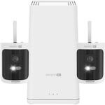 Swann Allsecure 4K ワイヤレスカメラ 128GBカード付属 配線工事不要 屋内外 IP66 双方向通話 NVRレコーダー HUB付き 見守り/防犯カメラ NVW-AS4KCAM カメラセット SWANN(スワン)