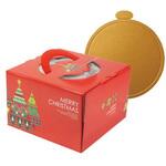 ケーキ箱 20-2324TM カラフルツリー6号 金台紙丸型付 ヤマニパッケージ ヤマニパッケージ