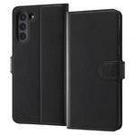 Galaxy S21 5G 耐衝撃 手帳 シンプル マグネット/ブラック/ブラック レイ・アウト