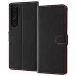 RT-RXP1M3ELC3/BR Xperia 1 III 耐衝撃 手帳 マグネット スリープ/ブラックレッド レイ・アウト