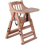 おりたたみベビーチェア 生後7か月から 天然木 ライトブラウン/ホワイト 平インテリア産業