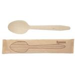 使い捨てスプーン ウッドスプーン165 単袋入 ケーピープラテック ケーピープラテック