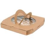 ピザ箱 K-BOX ピザ10インチ 持ち手有ナチュラル ケーピープラテック ケーピープラテック