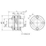 SFS サーボフレックスカップリング SFS-05W-C (ダブルエレメント・無電解ニッケルめっき仕様) 三木プーリ