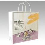 紙手提袋 No.131 ボンジュール手提紙袋 大阪ポリエチレン販売 大阪ポリヱチレン販売